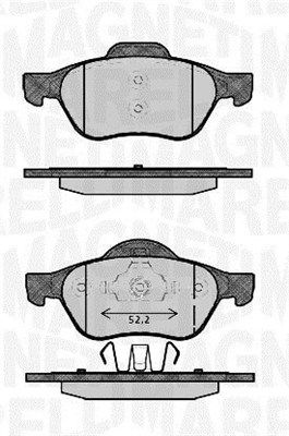 MAGNETI MARELLI Комплект тормозных колодок, дисковый тормоз 363916060384